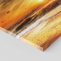 Obraz na płótnie 30x30 - Plaża Morza i Fale Zachodu Słońca - plaża, morze
