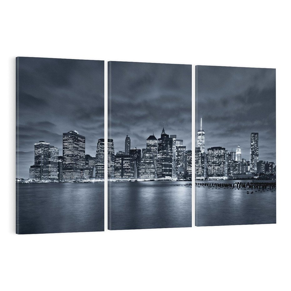 Obraz na płótnie 120x80 - Miejskie Migawki - noc, NY