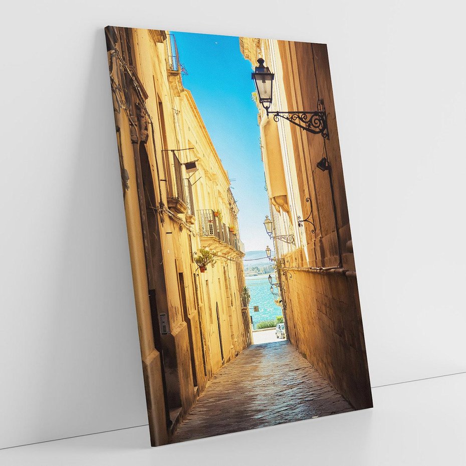 Obraz na płótnie 50x70 - Perspektywa magicznej uliczki - uliczka, perspektywa