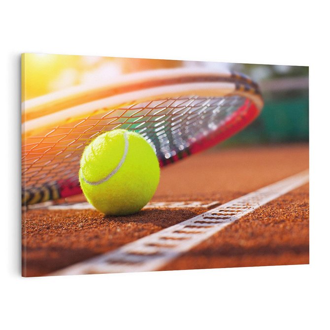 Obraz na płótnie 100x70 - Moc Tenisowej Pasji: Rakieta w Akcji - tenis, rakieta