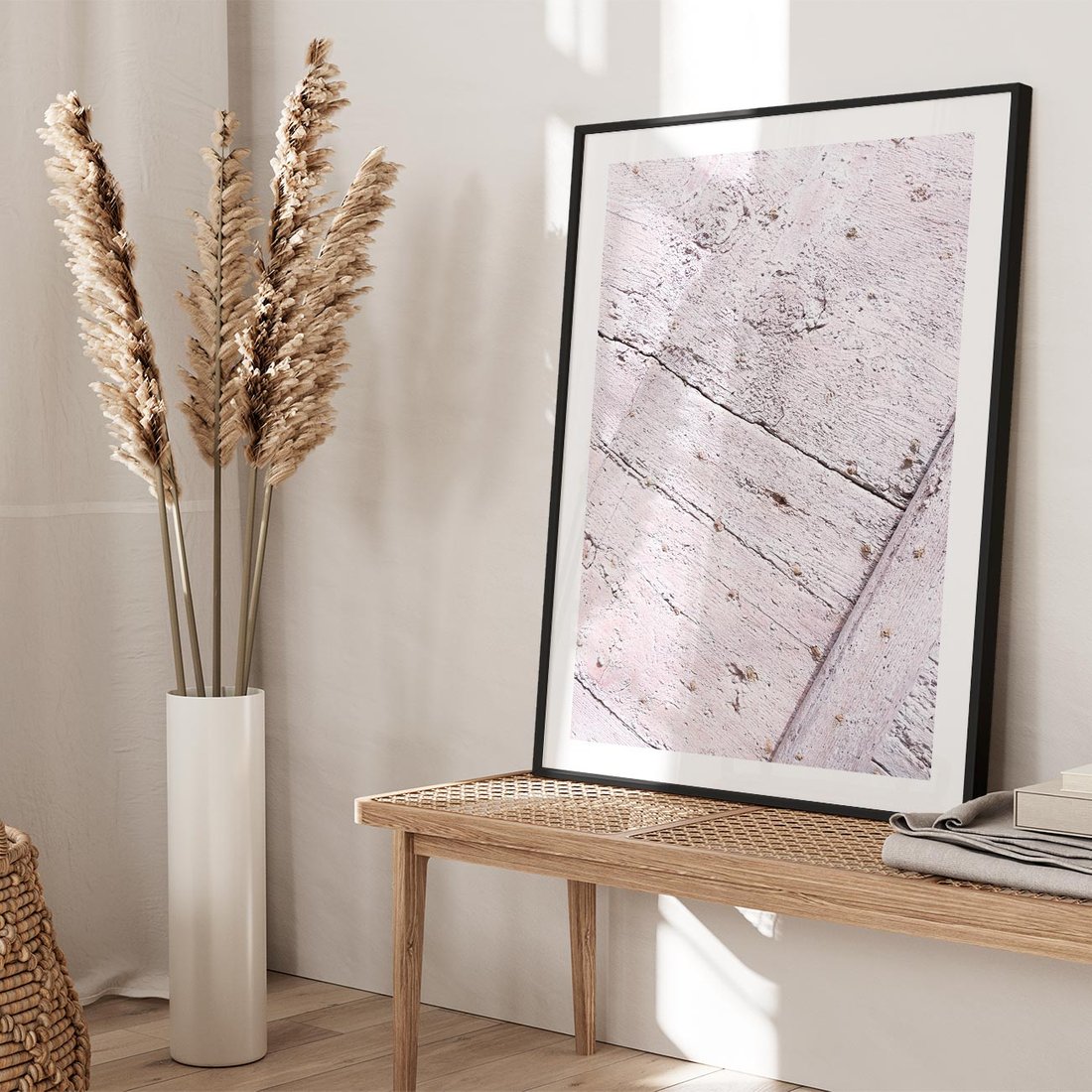 Plakat w ramie 30x40 - Nowoczesna Elegancja - beton, struktura - rama czarna