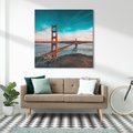 Obraz na płótnie 40x40 - Złoty Gate: majestatyczny most Ameryki - Golden Gate, most