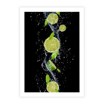 Plakat bez ramy 30x40 - Świeżość Cytrusów - limonki, cytryny