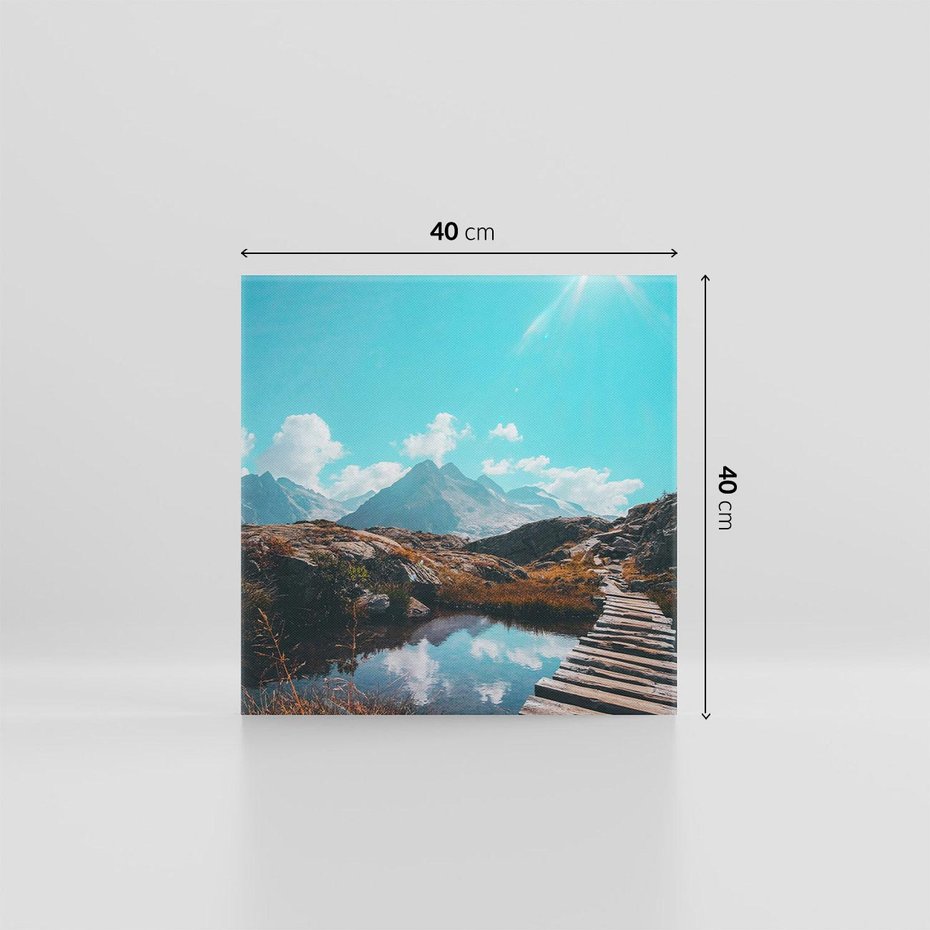 Obraz na płótnie 40x40 - Inspirujący Pejzaż - ścieżka, górska