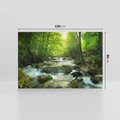 Obraz na płótnie 120x80 - Ukojenie strumienia: Spotkanie z naturą - strumyk, las
