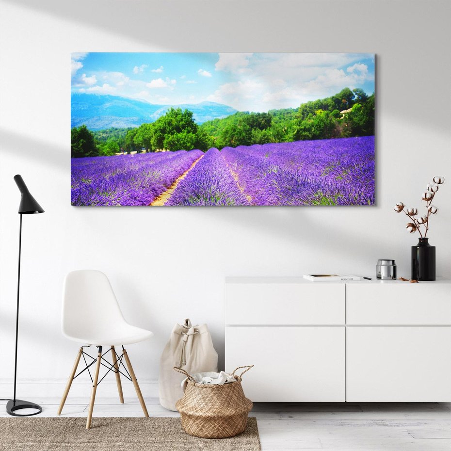 Obraz na płótnie 120x60 - Prowansalska Lawenda - lawenda, prowansja