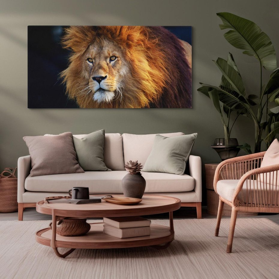 Obraz na płótnie 100x50 - Lew - Król Zwierząt - lew, zwierzęta