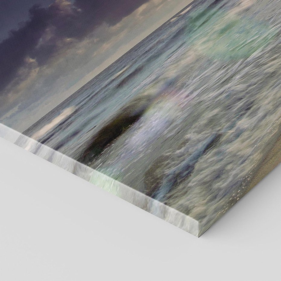 Obraz na płótnie 120x40 - Plaża Morza i Zachód Słońca - plaża, morze