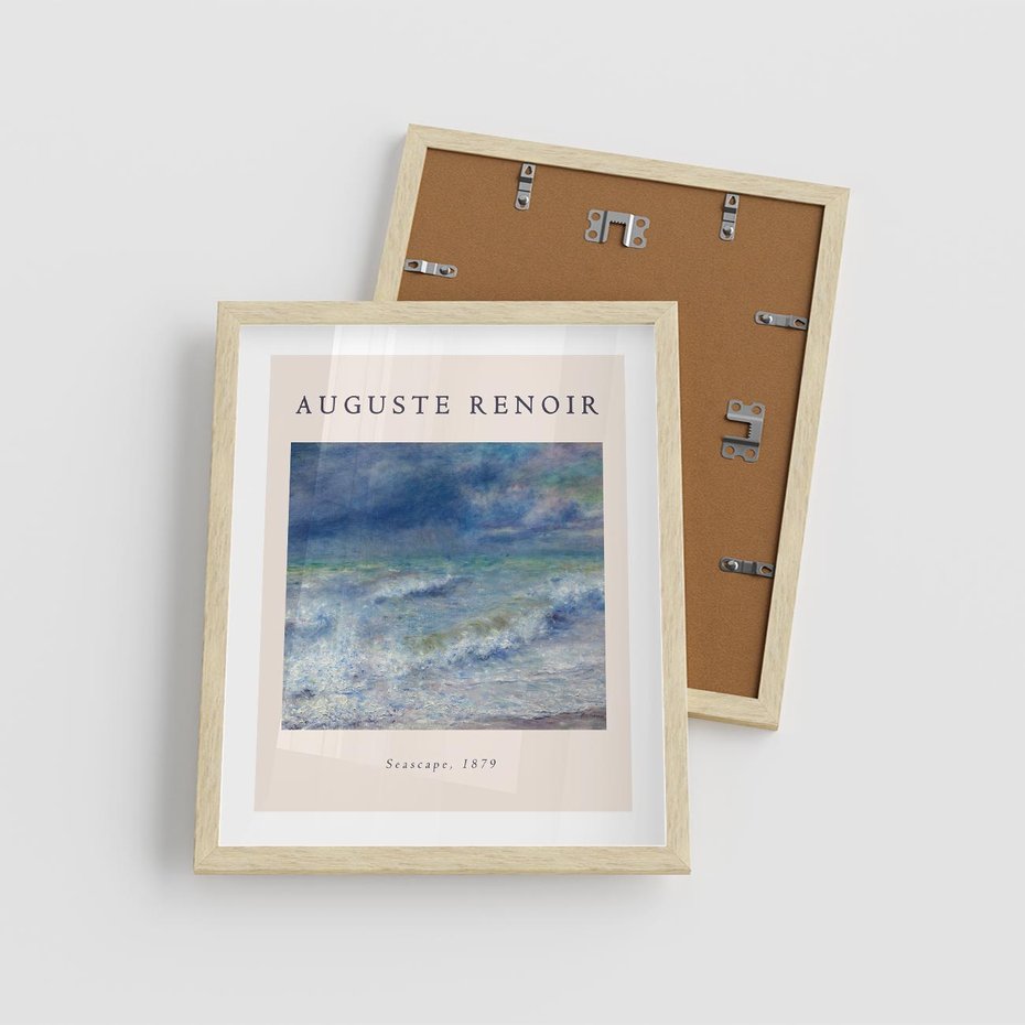 Plakat w ramie 40x50 - Auguste Renoir: Plakat z Pięknem Morza - auguste renoir, reprodukcja - rama drewno
