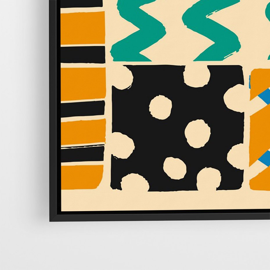 Obraz w ramie 70x100 - Etno Boho - etno ornamenty, boho klimat - rama czarna