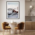Plakat bez ramy 30x40 - Zimowa Idylla w Górach - zima w górach, ośnieżone góry