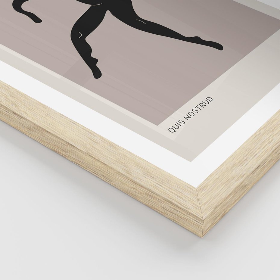 Plakat w ramie 30x40 - Sztuka Nowoczesności: Minimalistyczny Plakat - modern art, minimalistyczny plakat - rama drewno