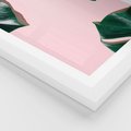 Plakat w ramie 50x70 - Minimalizm Natury - minimalizm, liście monstery - rama biała