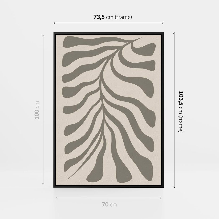 Obraz w ramie 70x100 - Zaklęte Kształty - nowoczesna sztuka, plakat modern - rama czarna