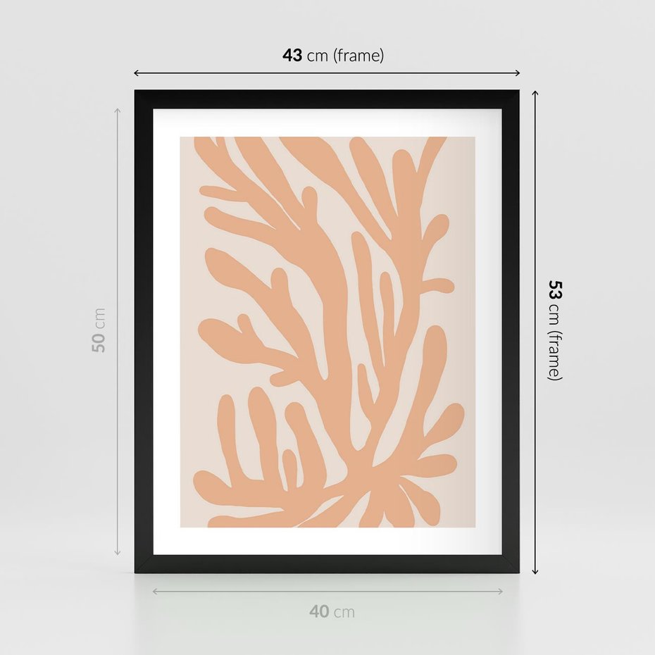 Plakat w ramie 40x50 - Rozkwitające Abstrakcje - nowoczesna sztuka, plakat modern - rama czarna