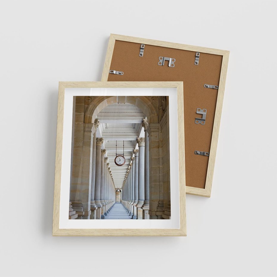 Plakat w ramie 40x50 - Kolumny Czasu - architektura, kolumny - rama drewno