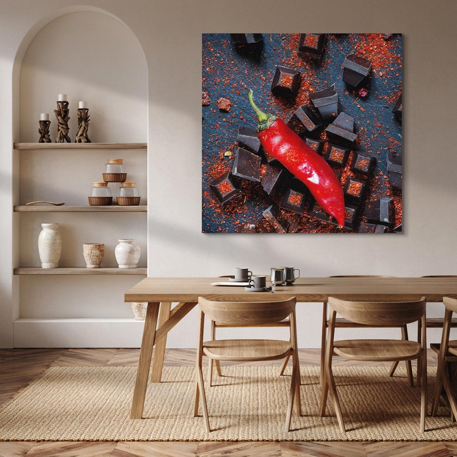 Obraz na płótnie 40x40 - Papryka w Restauracji - restauracja, papryka