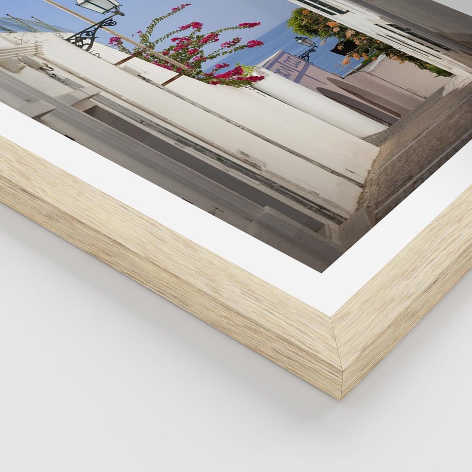 Plakat w ramie 30x40 - Podróże w Czasie: Perspektywiczna Uliczka - uliczka, perspektywa - rama drewno