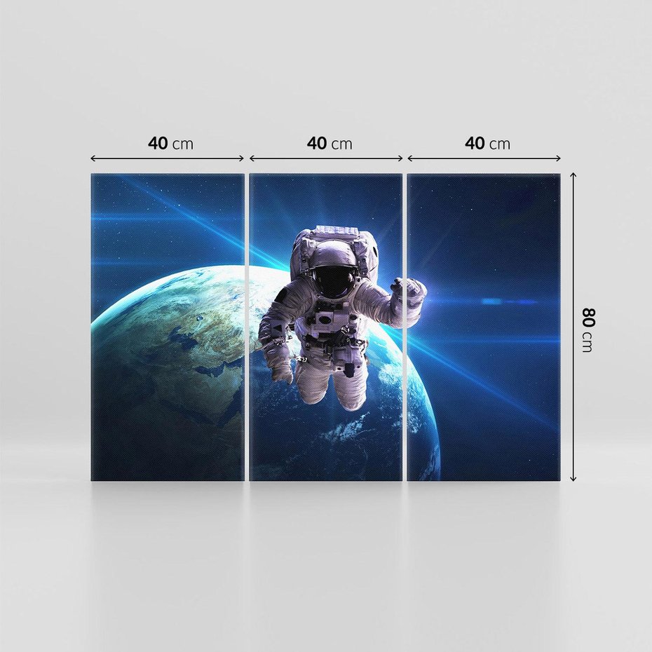 Obraz na płótnie 120x80 - Kosmiczna przygoda - kosmos, astronauta