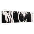 Obraz na płótnie 150x50 - Wibracje w ciemnościach duszy - czarno biała abstrakcja, nieregularne rozmyte linie