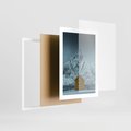 Plakat w ramie 30x40 - Urok Norweskich Domków - Skandynawia, Norwegia - rama biała