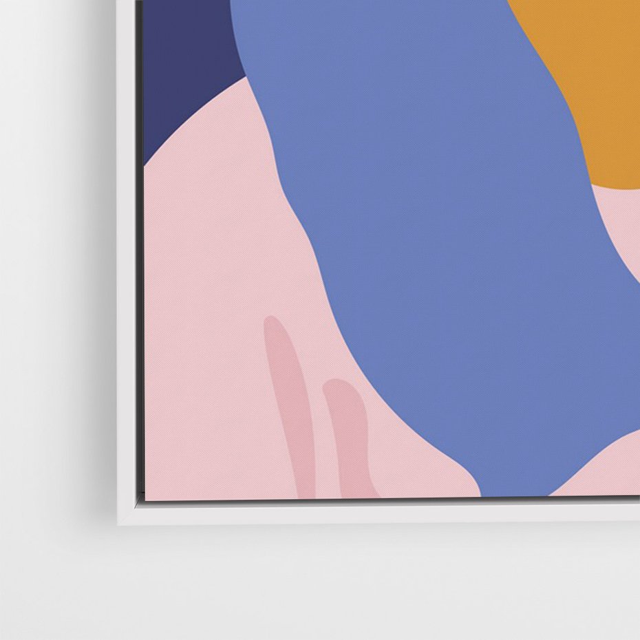 Obraz w ramie 80x120 - Odbicie Kobiety - nowoczesny plakat, styl retro - rama biała