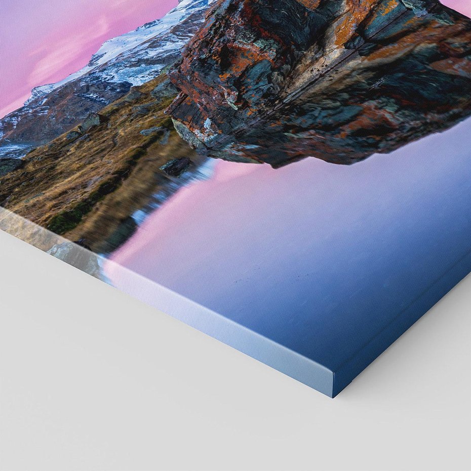 Obraz na płótnie 120x40 - Wielkość górskiego krajobrazu - lodowiec, góry