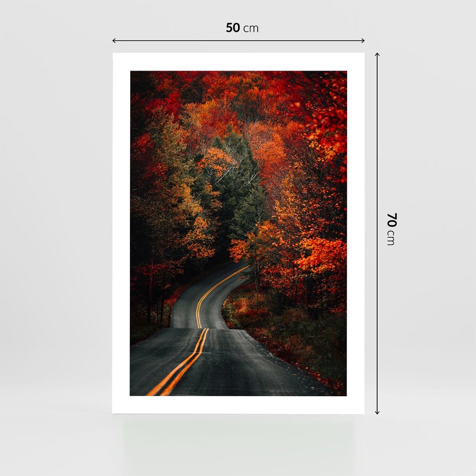 Plakat bez ramy 50x70 - Jesienne Podróżowanie - fotografia, jesień