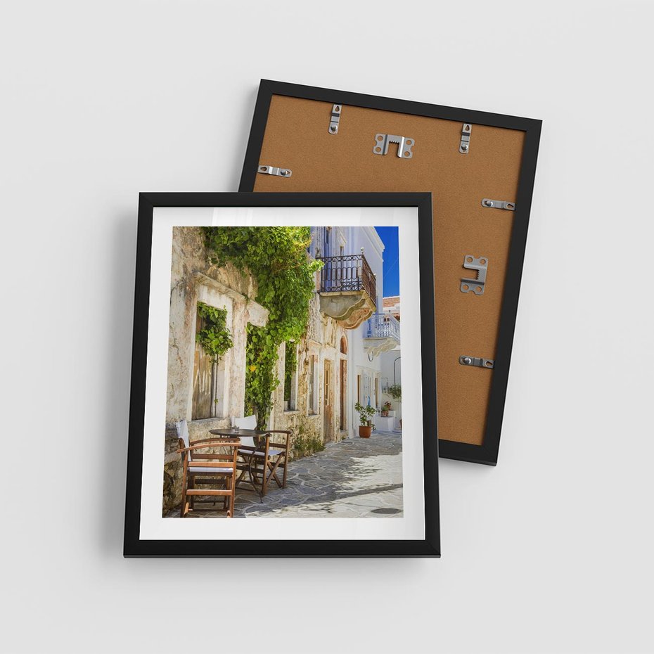Plakat w ramie 40x50 - Zaklęta Przestrzeń - uliczka, perspektywa - rama czarna