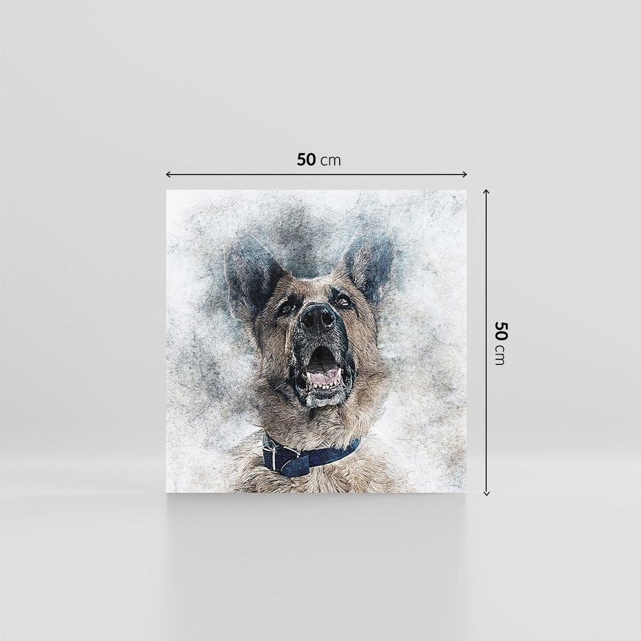 Obraz na płótnie 50x50 - Pies - wierny towarzysz - pies, sztuka