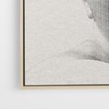 Obraz w ramie 70x100 - Szarość w Kamieniu - monochromatyczna marmurowa rzeźba, odcienie szarości - rama drewno