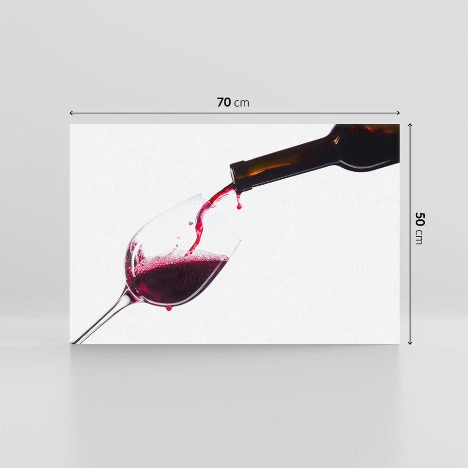 Obraz na płótnie 70x50 - Radość w smaku wina - wino