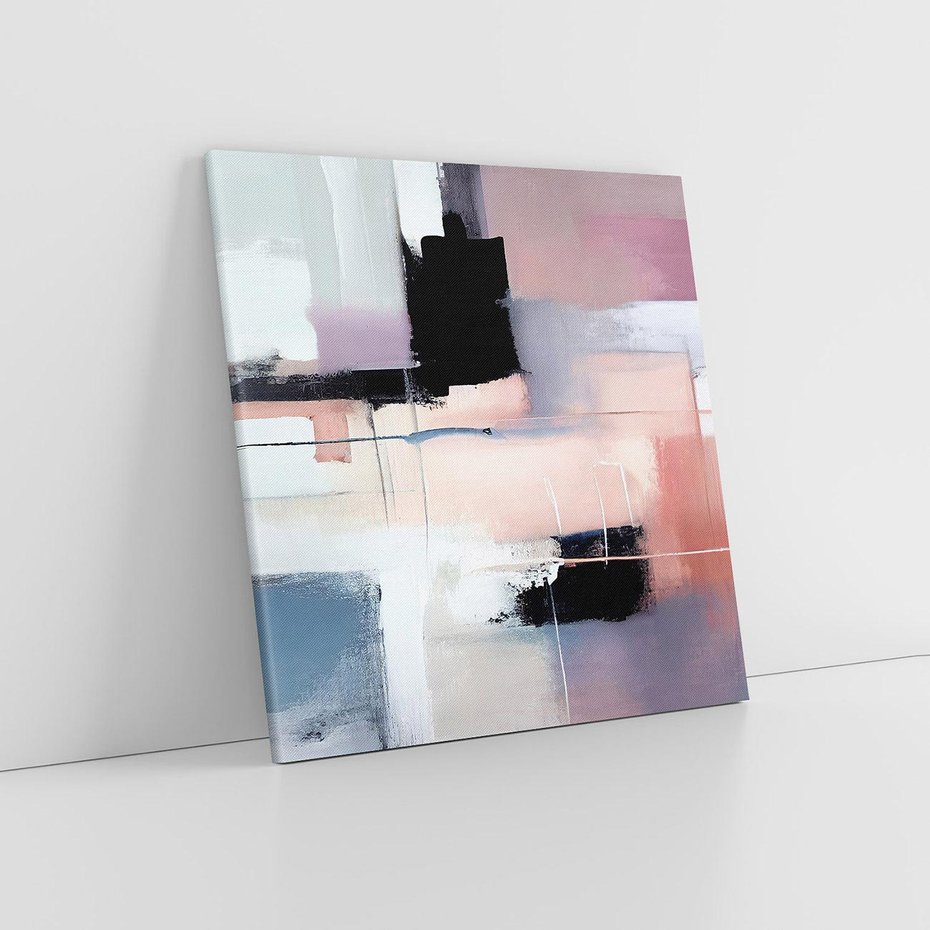 Obraz na płótnie 30x30 - Zamglone Kierunki - abstrakcja, obraz olejny