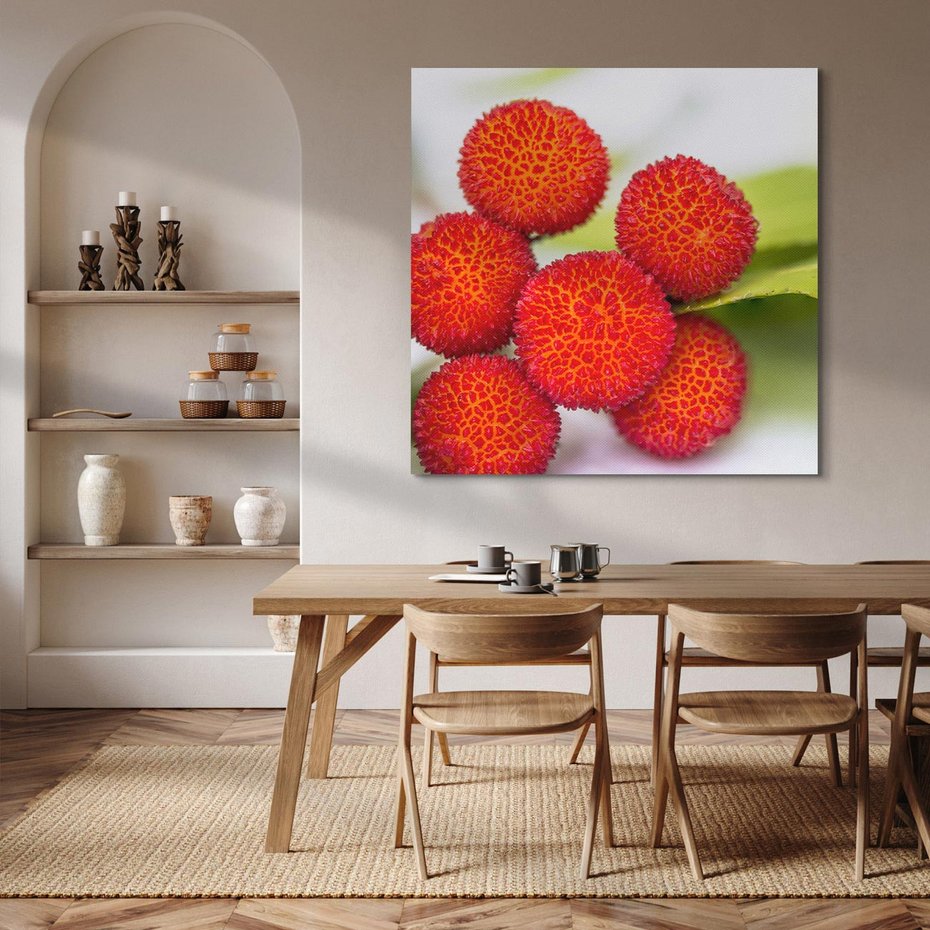 Obraz na płótnie 50x50 - Liczi Owoce - liczi, owoce