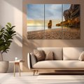 Obraz na płótnie 120x80 - Plaża Morza z Skałami - plaża, morze