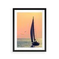 Plakat w ramie 30x40 - Żaglówka na Horyzoncie - żaglówka, jacht - rama czarna