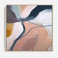 Obraz w ramie 50x50 - Ścieżki Emocji - abstrakcja, farby olejne - rama drewno