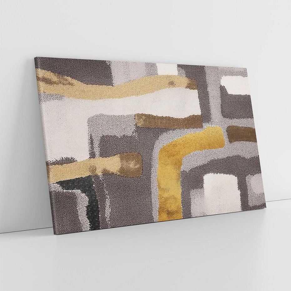 Obraz na płótnie 120x80 - Złote Krzywe - abstrakcja, krzywe linie