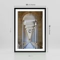 Plakat w ramie 50x70 - Kolumny Czasu - architektura, kolumny - rama czarna