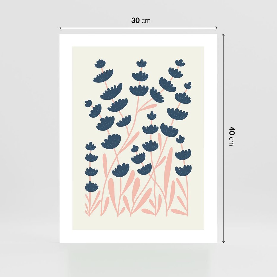 Plakat bez ramy 30x40 - Migotliwe Kształty - kwiaty, rośliny