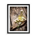 Plakat w ramie 50x70 - Oliwki w restauracji - oliwa, oliwki - rama czarna