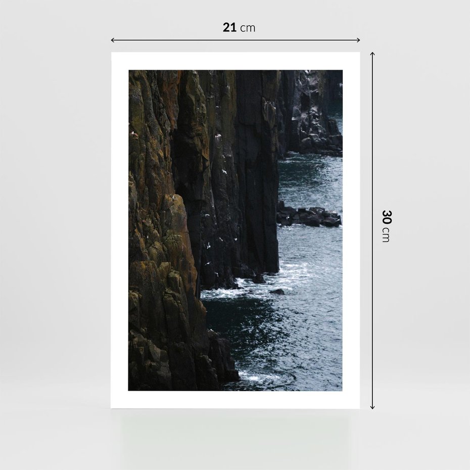 Plakat bez ramy 21x30 - Piękno norweskich krajobrazów - fiordy, morze