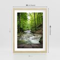 Plakat w ramie 30x40 - Plączący się strumień - rzeka, strumień - rama drewno
