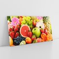Obraz na płótnie 120x60 - Smakowite owocowe zbiory - owoce, winogrona