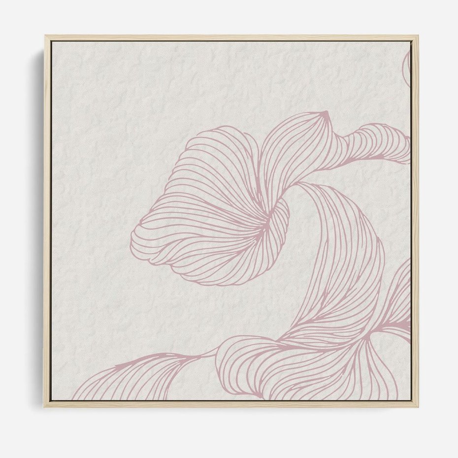 Obraz w ramie 50x50 - Szept marzeń i tajemnic - abstrakcyjne, roślinne ornamenty - rama drewno