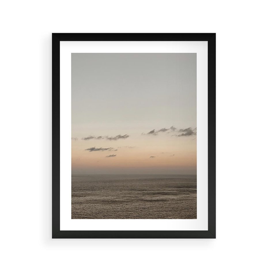 Plakat w ramie 40x50 - Chwila Romantyzmu - morze, niebo - rama czarna