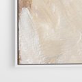 Obraz w ramie 80x80 - Elegancja w Złocistym Chaosie - złoto beż, abstrakcja - rama biała