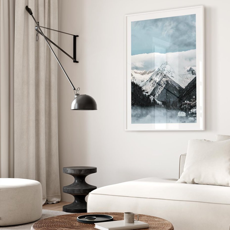 Plakat bez ramy 21x30 - Magia Zimy w Górach - góry, śnieg