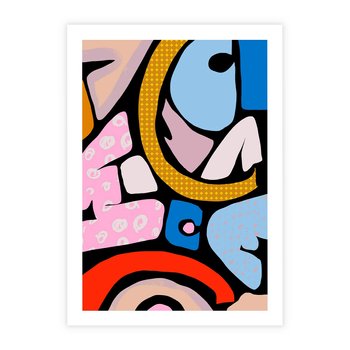 Plakat bez ramy 50x70 - Kolory Komiksu - abstrakcyjne formy, komiksowy styl