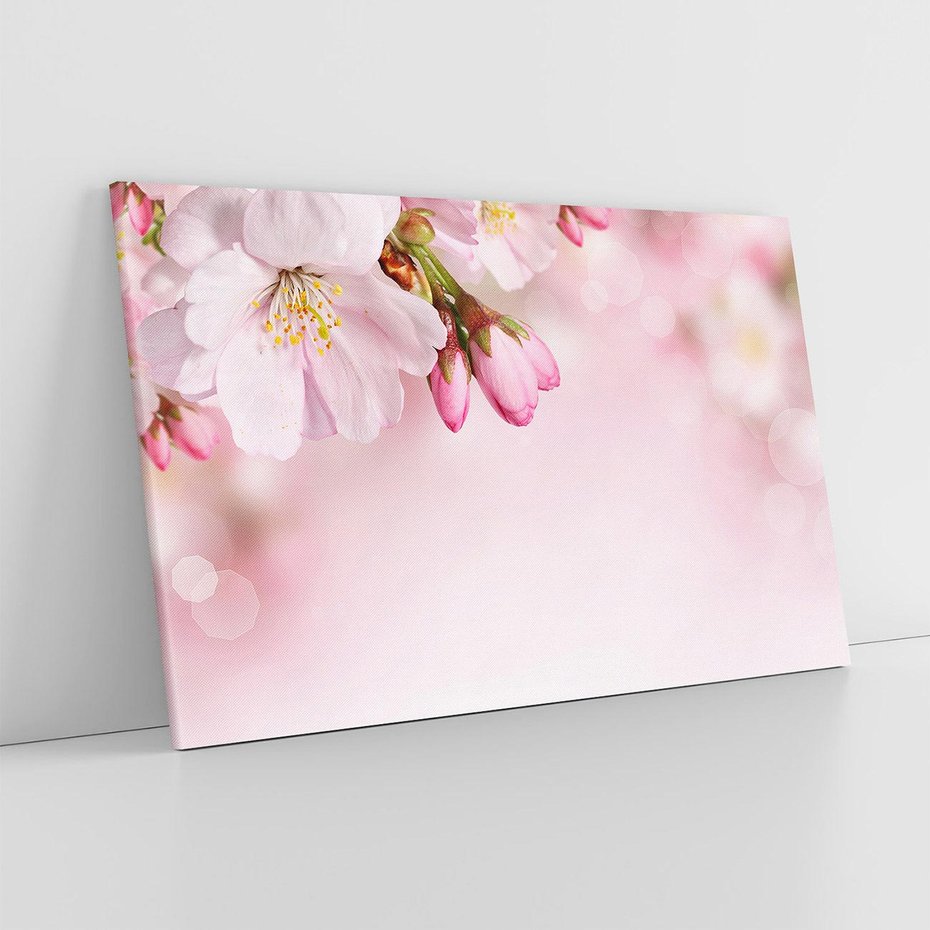 Obraz na płótnie 120x80 - Kwitnąca wiśnia: delikatność natury - kwitnąca, wiśnia